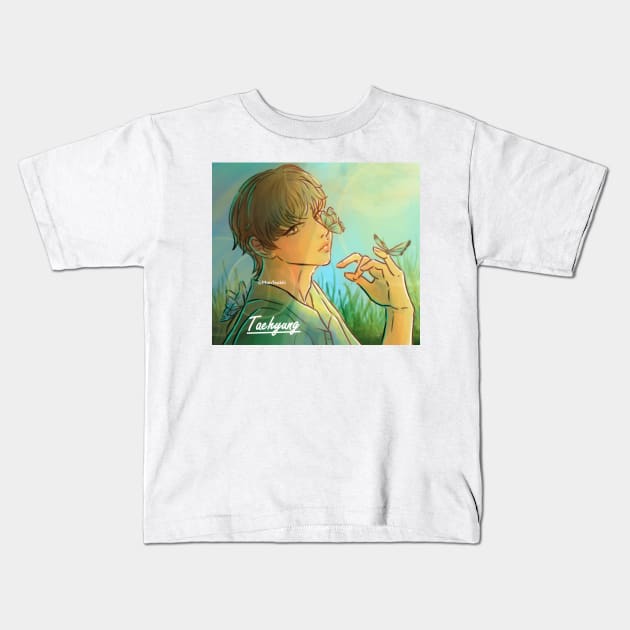 Taehyung Kids T-Shirt by MonTsukiii